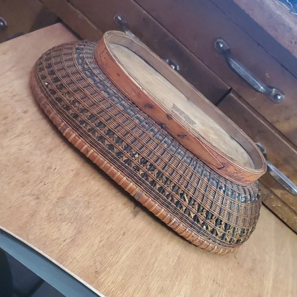 Stunning Crafted Oval LG Structured Woven Basket GS7 T 4